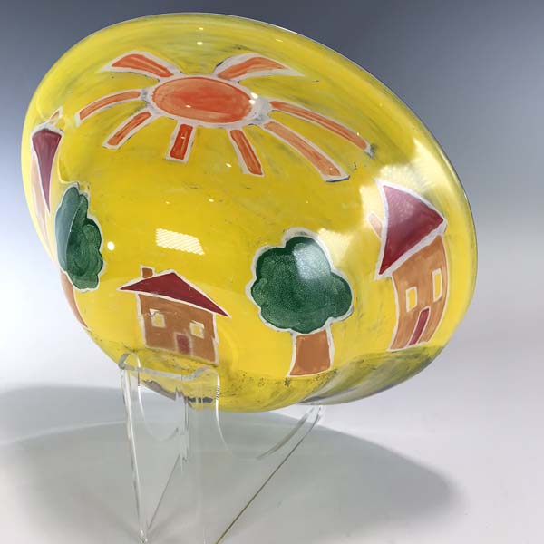 "Our House" Painted Bowl by Beck Glass, Inc. - Image 2